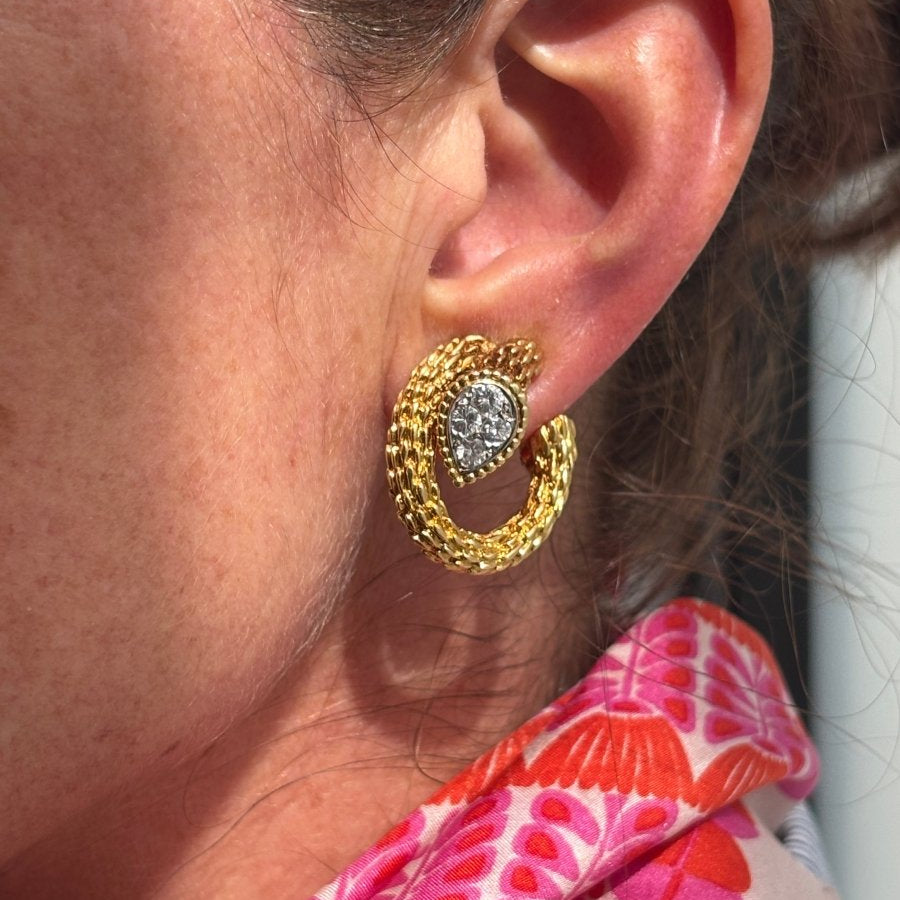 Boucles d'oreilles BOUCHERON "Serpent Bohème" en or jaune et diamants - Castafiore