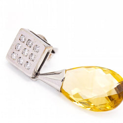 Boucles d'oreilles BRIOLE Citrine et Diamants - Castafiore