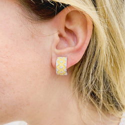 Boucles d'oreilles Buccellati, deux ors, diamants. - Castafiore