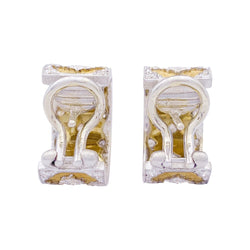 Boucles d'oreilles Buccellati, deux ors, diamants. - Castafiore