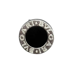 Boucles d'oreilles BULGARI Mono en or blanc et onyx - Castafiore