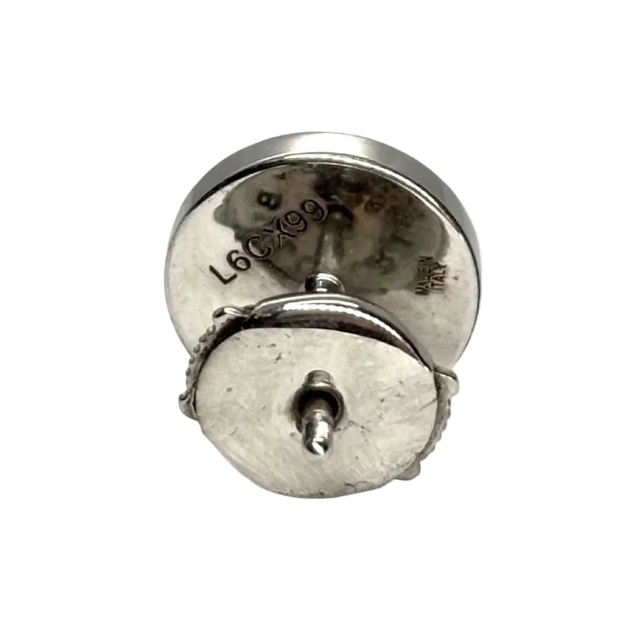 Boucles d'oreilles BULGARI Mono en or blanc et onyx - Castafiore