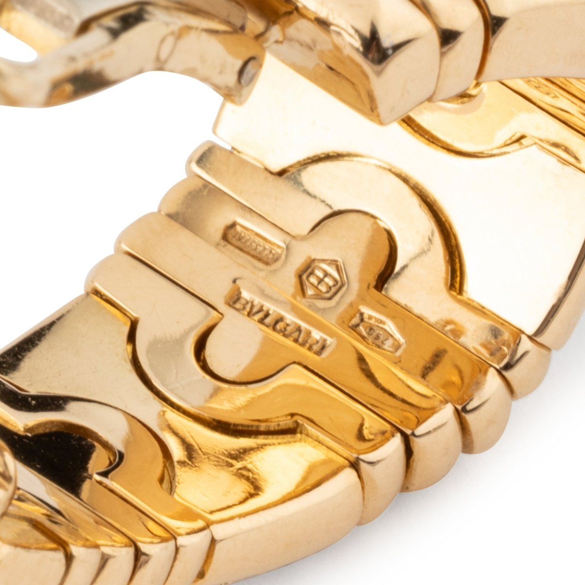 Boucles d'oreilles BULGARI "Parentesi" en or jaune et diamants - Castafiore