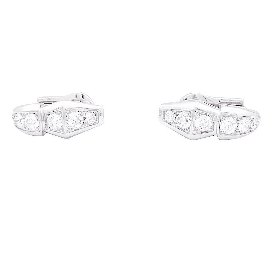Boucles d'oreilles BULGARI "Serpenti Viper" en or blanc et diamant - Castafiore