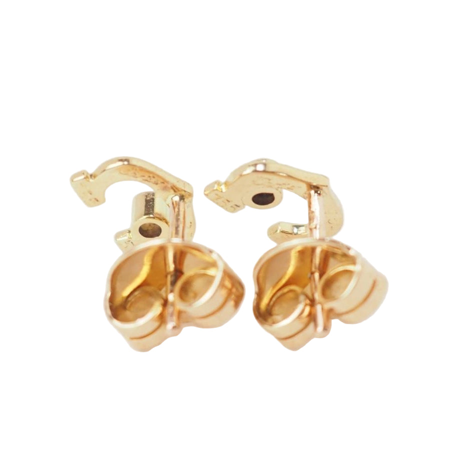 Boucles d'oreilles Cartier C en or jaune et diamants - Castafiore