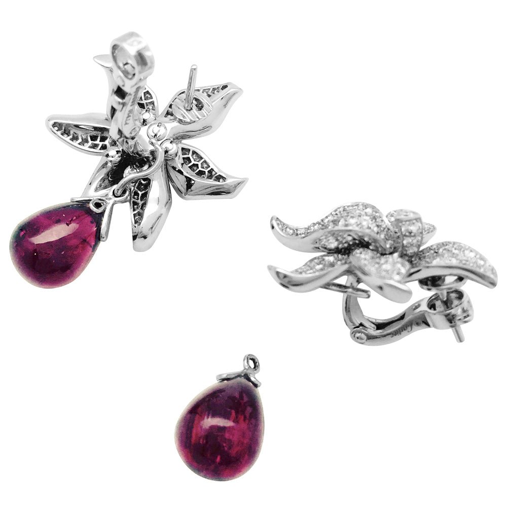 Boucles d'oreilles Cartier, collection Caresse D'Orchidées - Castafiore