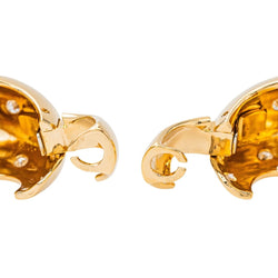 Boucles d'oreilles Cartier Créoles Or jaune Diamant - Castafiore