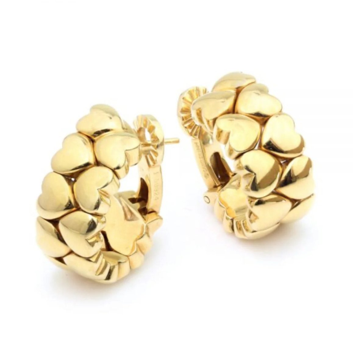 Boucles d'oreilles CARTIER "Double Coeurs" en or jaune - Castafiore