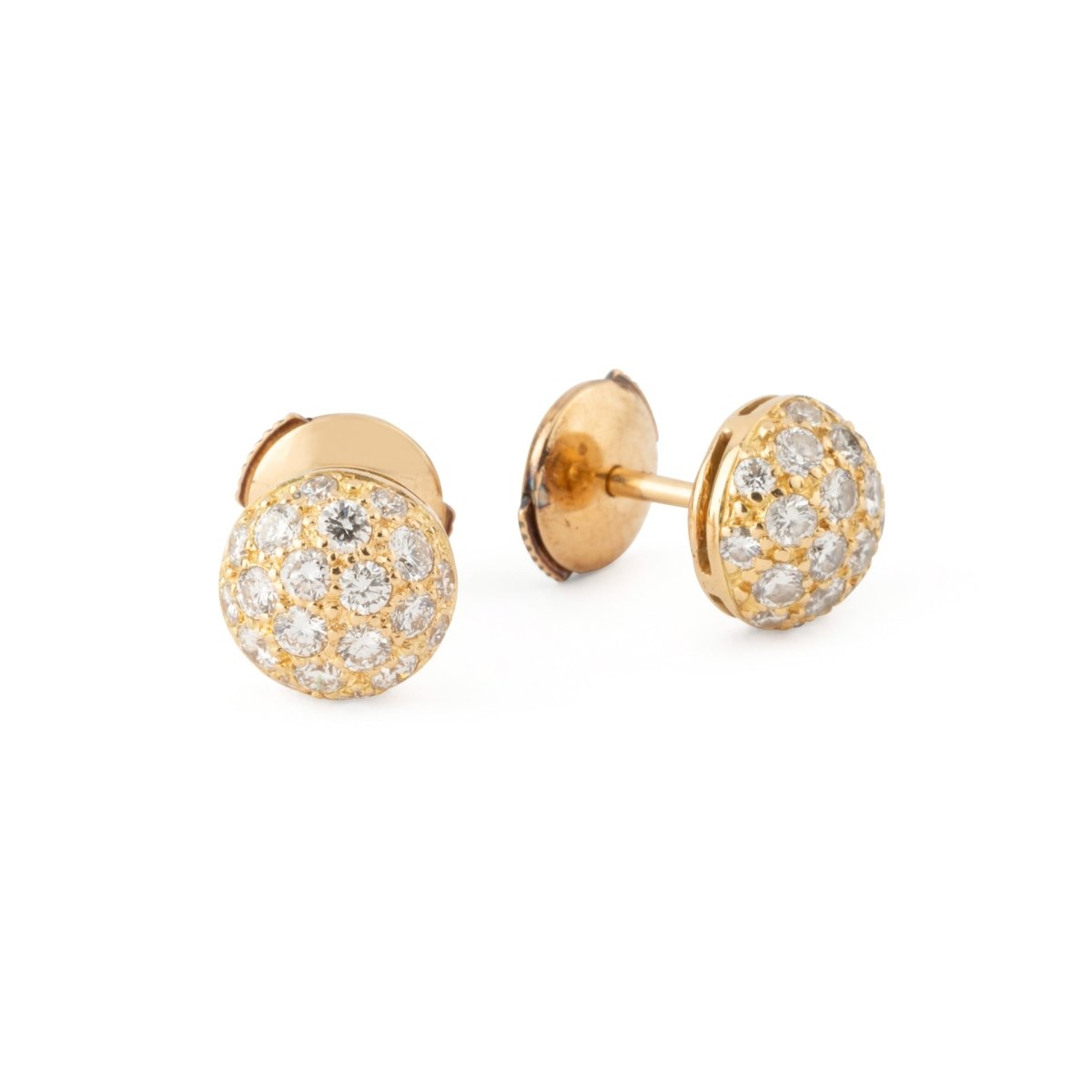 Boucles d'oreilles CARTIER "MIMI" en or jaune et diamants - Castafiore