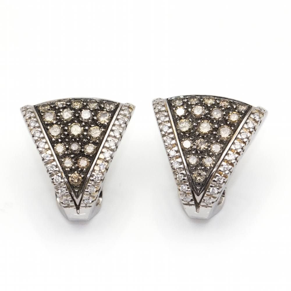 Boucles d'oreilles CENTOVENTUNO en or blanc d'occasion - Castafiore