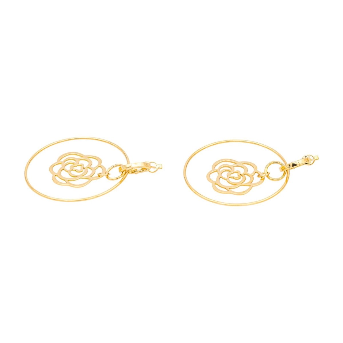 Boucles d'oreilles CHANEL "Camélia" en or jaune - Castafiore