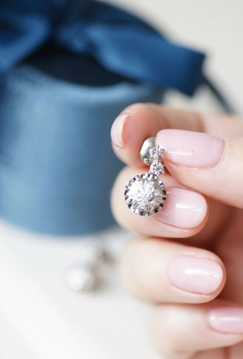 Boucles d'oreilles chaton illusion diamants - Castafiore