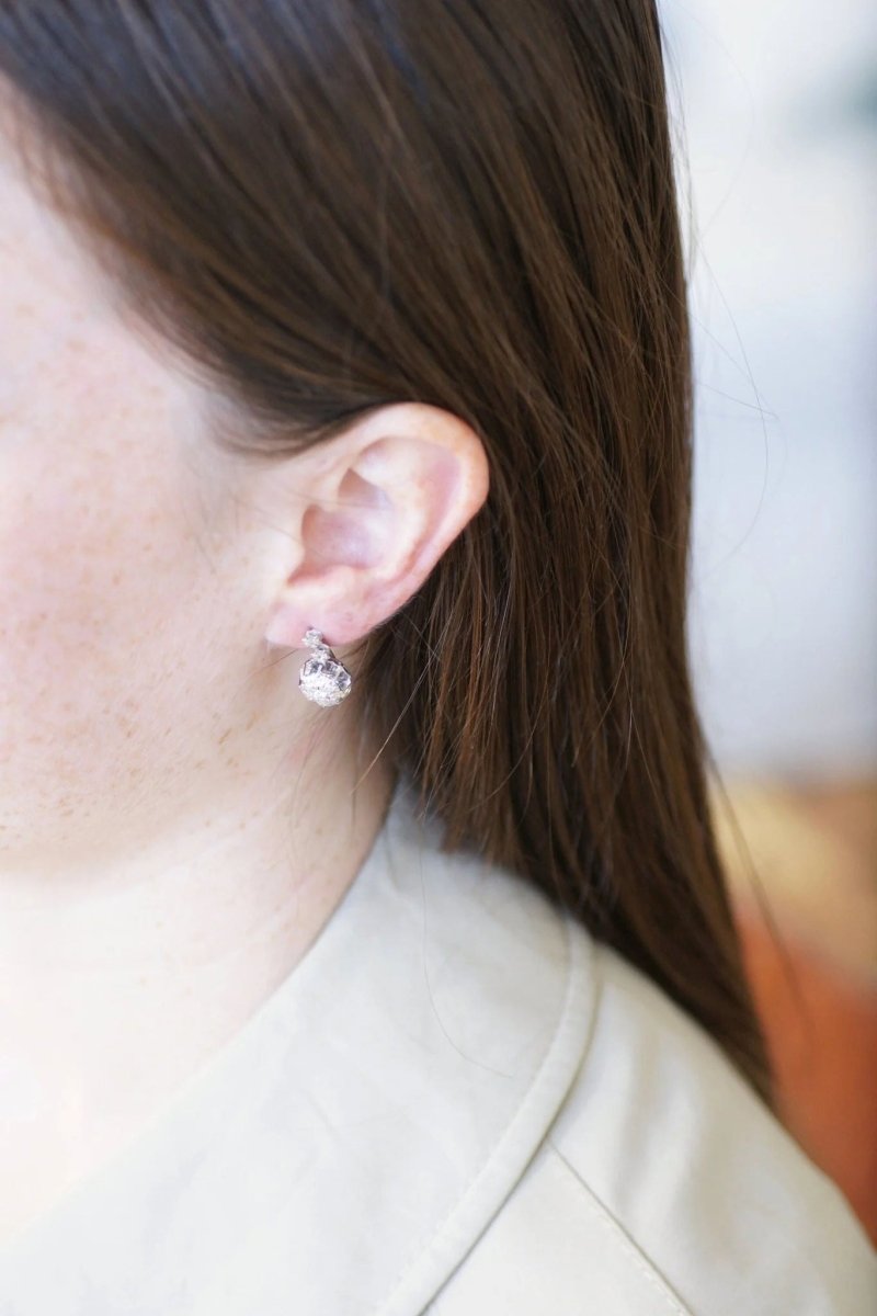 Boucles d'oreilles chaton illusion diamants - Castafiore