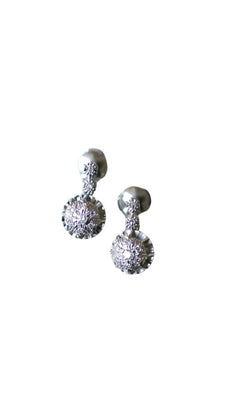Boucles d'oreilles chaton illusion diamants - Castafiore