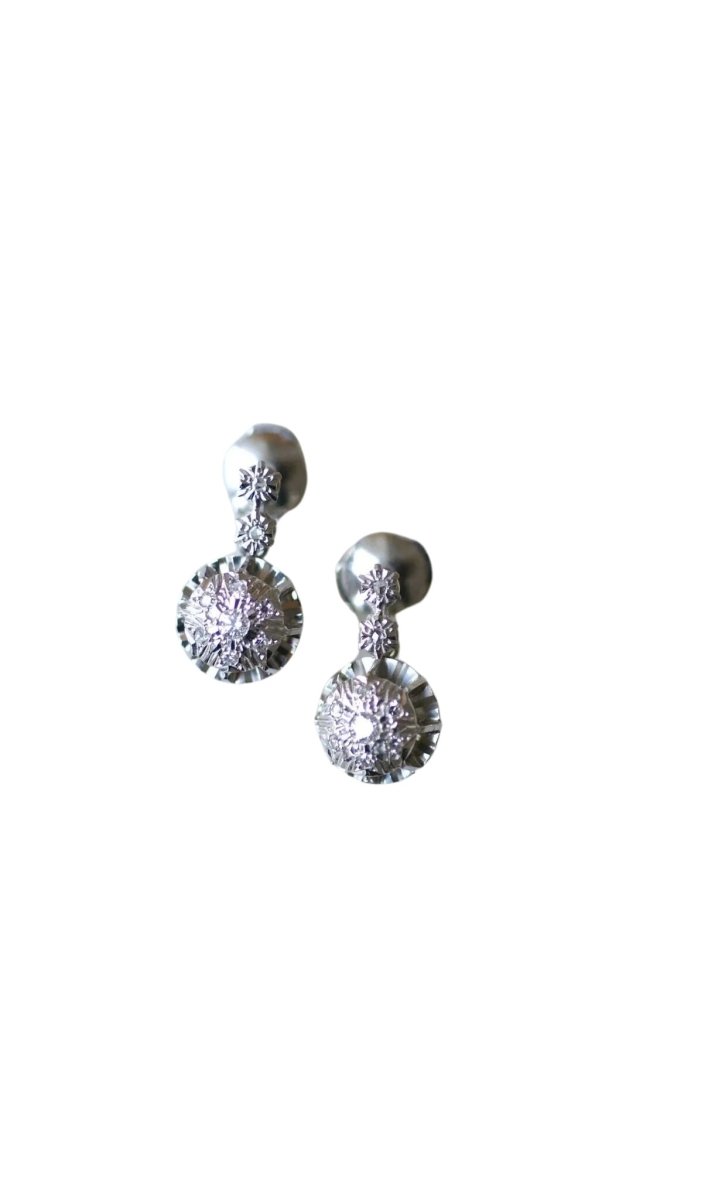 Boucles d'oreilles chaton illusion diamants - Castafiore