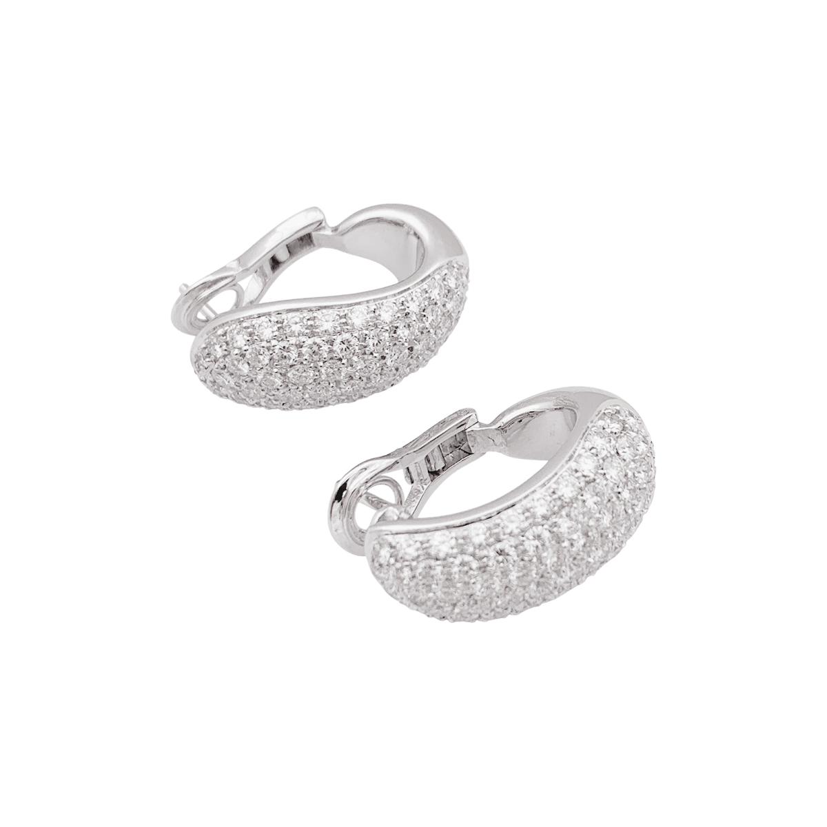 Boucles d'oreilles CHAUMET "Hommage à Venise" en or blanc et diamants - Castafiore