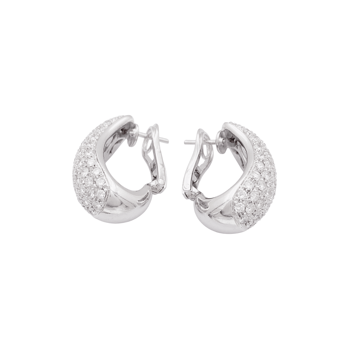 Boucles d'oreilles CHAUMET "Hommage à Venise" en or blanc et diamants - Castafiore