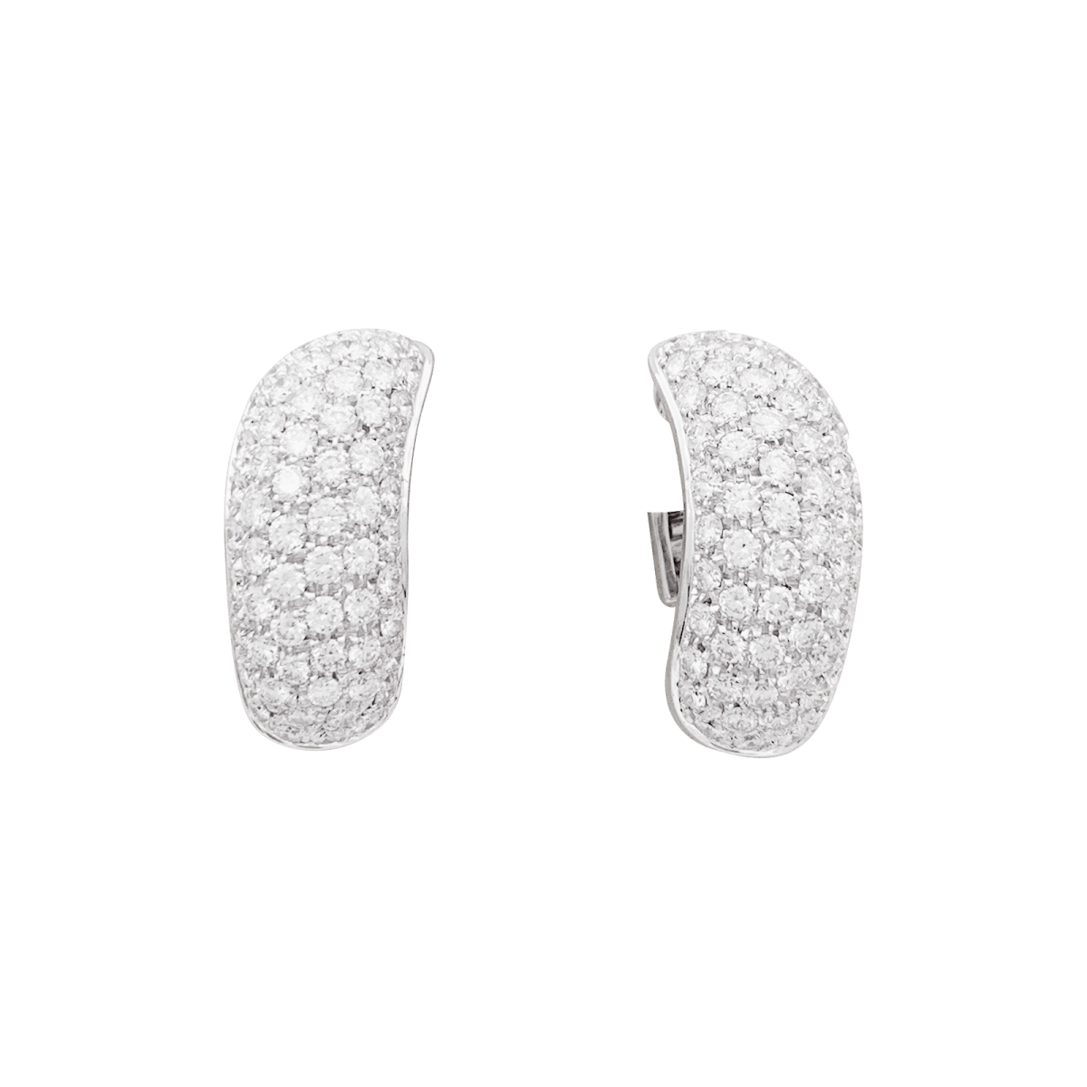 Boucles d'oreilles CHAUMET "Hommage à Venise" en or blanc et diamants - Castafiore