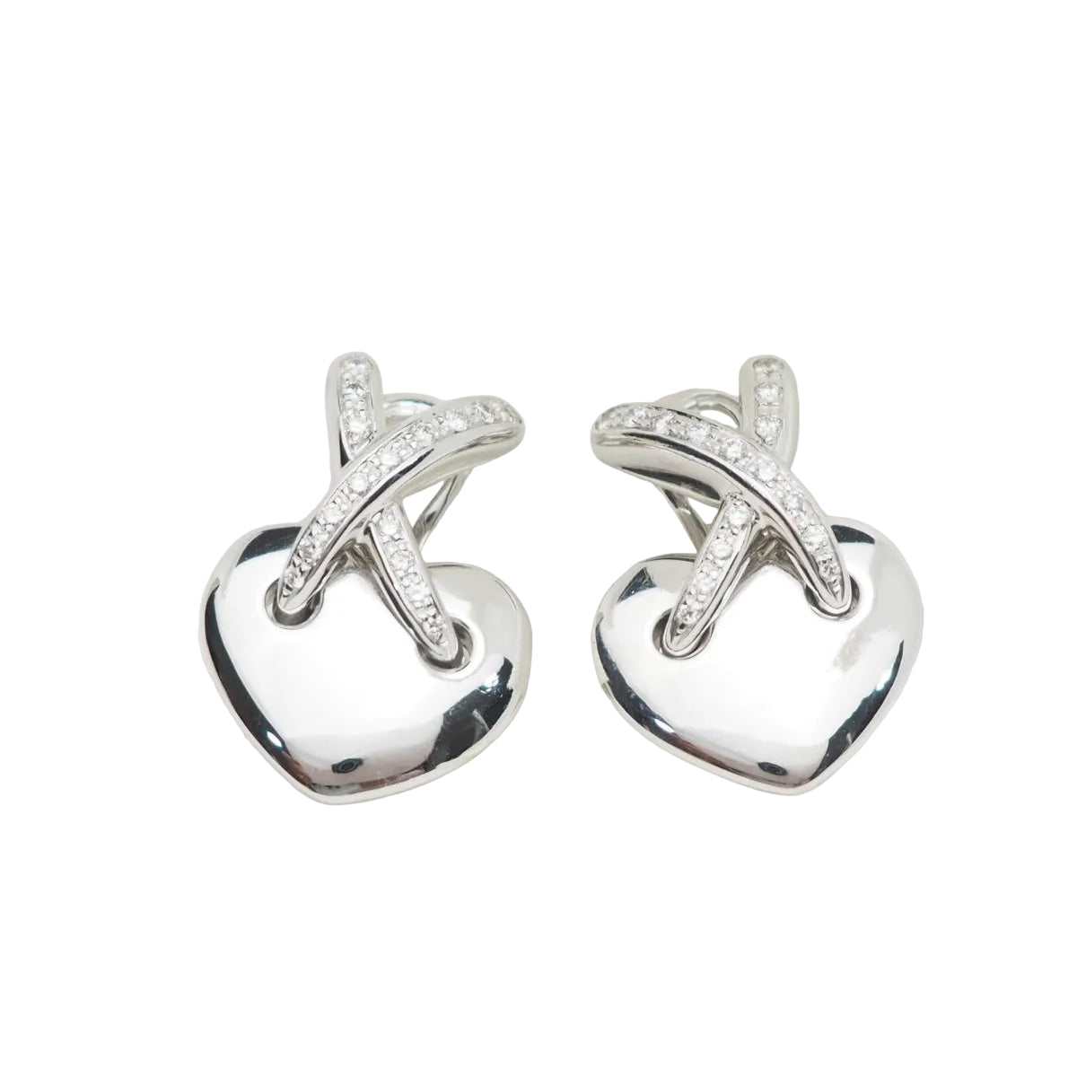 Boucles d'oreilles CHAUMET Liens en or blanc et diamants - Castafiore