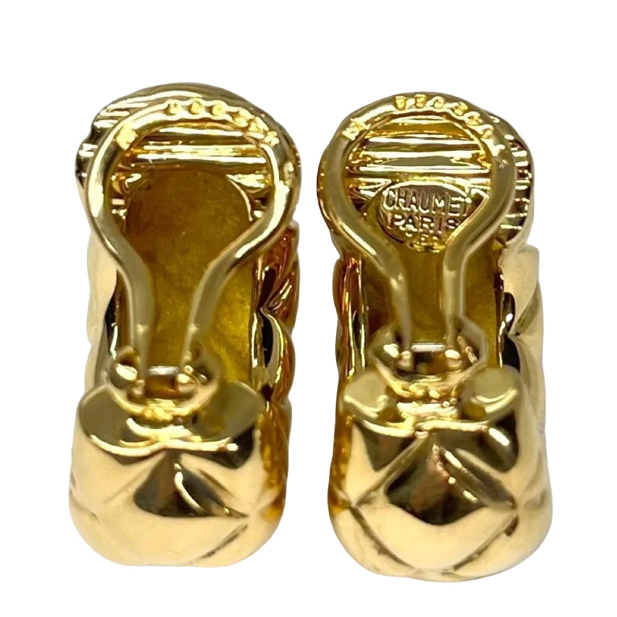 Boucles d'oreilles CHAUMET signées en or jaune - Castafiore