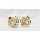 Boucles d'oreilles CHOPARD "Coeur Happy Diamonds" en or jaune et diamant - Castafiore