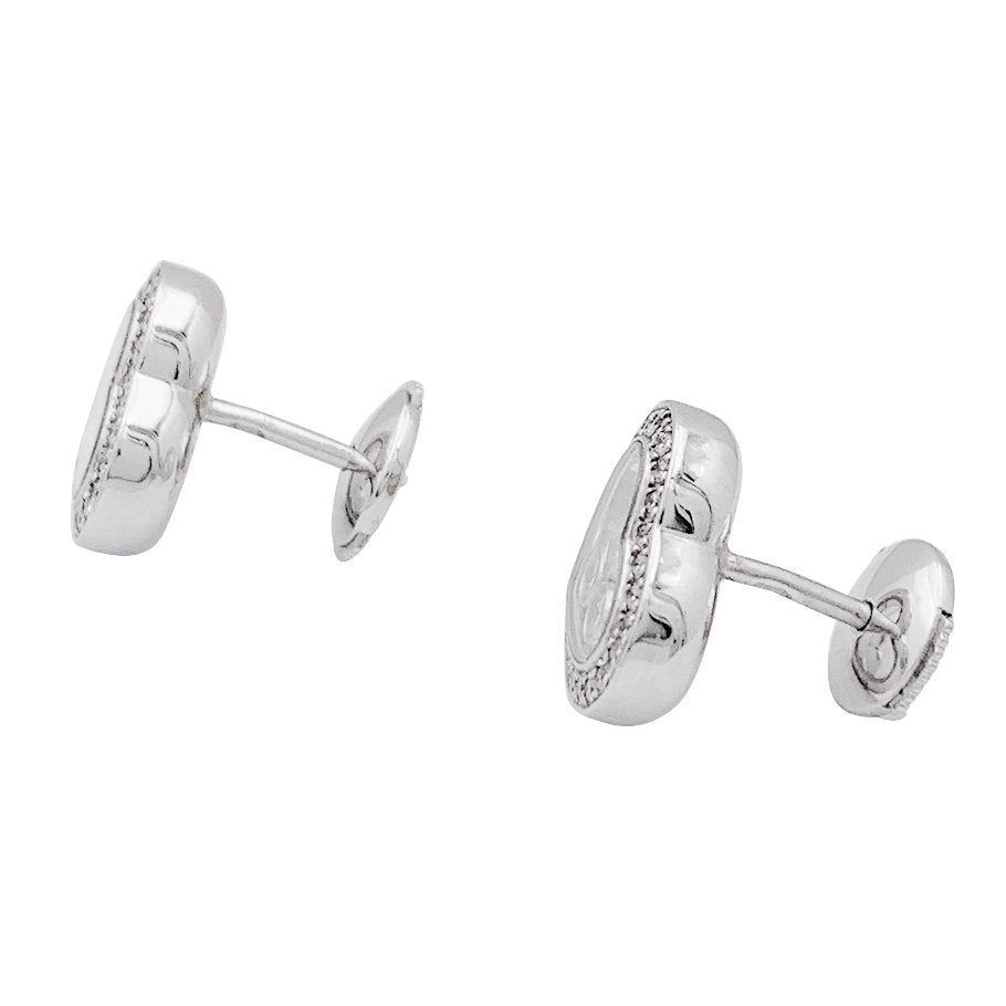 Boucles d'oreilles CHOPARD "Happy Diamonds" en or blanc et diamants - Castafiore