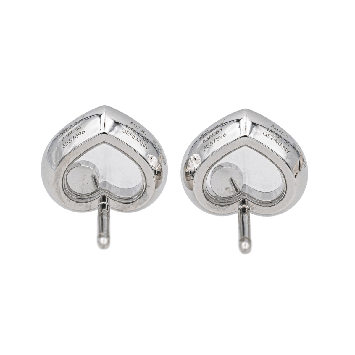 Boucles d'oreilles CHOPARD "Happy Diamonds" en or blanc et diamants - Castafiore
