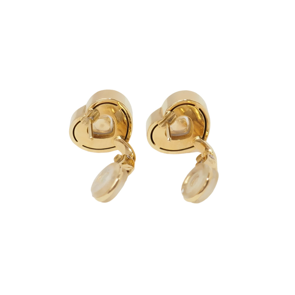 Boucles d'oreilles Chopard Happy Diamonds en or jaune et diamant - Castafiore