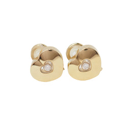 Boucles d'oreilles Chopard Happy Diamonds en or jaune et diamant - Castafiore