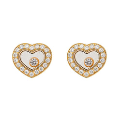 Boucles d'oreilles CHOPARD "Happy diamonds" en or rose et diamants - Castafiore