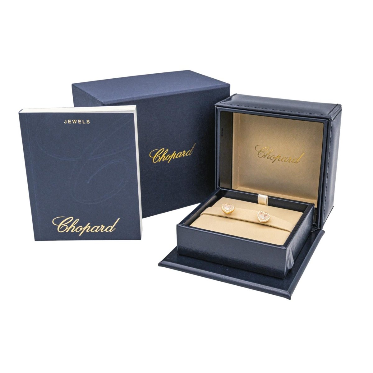 Boucles d'oreilles CHOPARD "Happy diamonds" en or rose et diamants - Castafiore