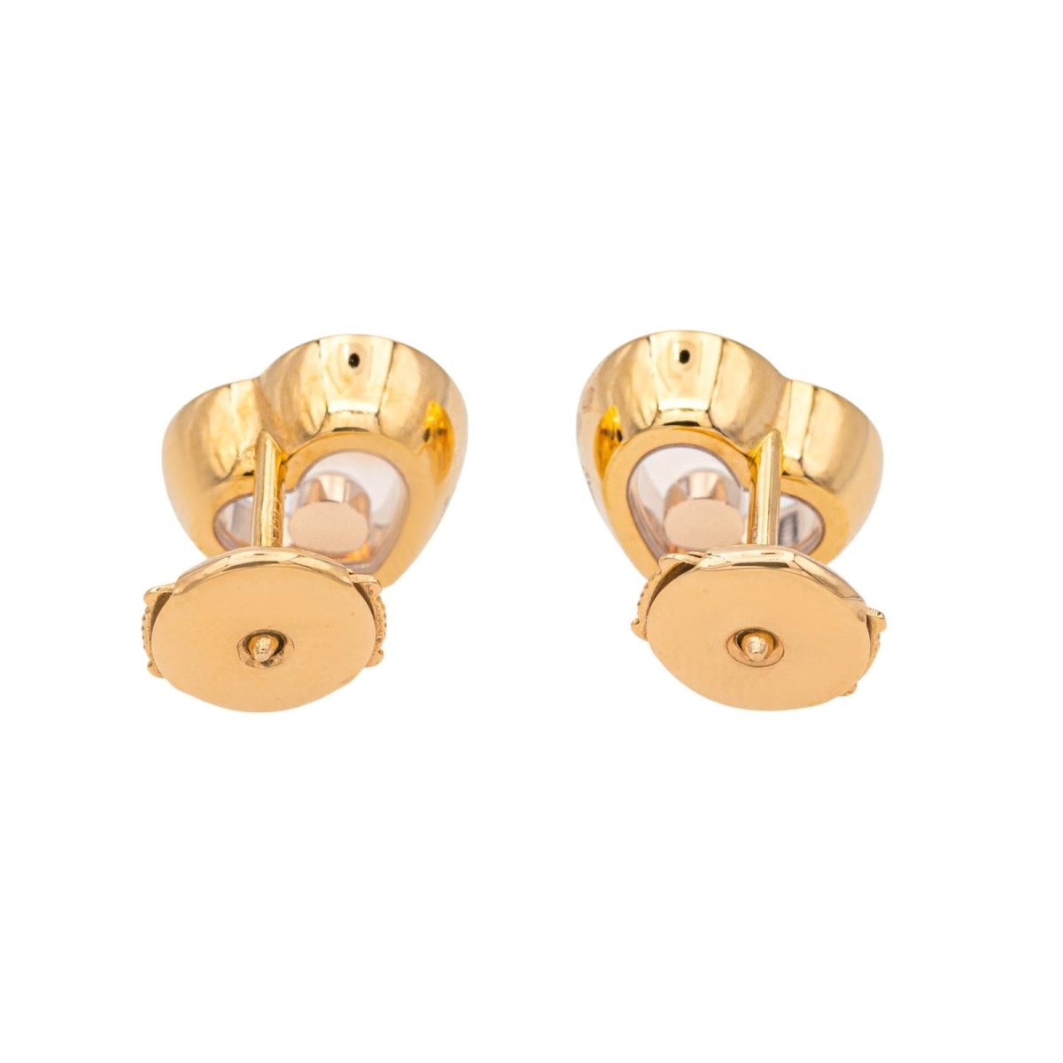 Boucles d'oreilles CHOPARD "Happy diamonds" en or rose et diamants - Castafiore