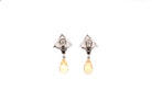 Boucles d'oreilles Citrines et Diamants en Or Blanc 18k - Castafiore