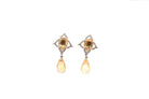 Boucles d'oreilles Citrines et Diamants en Or Blanc 18k - Castafiore