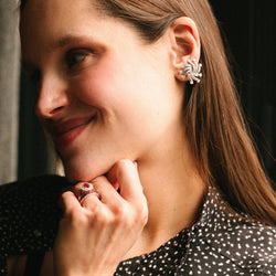 Boucles d'oreilles Clip BOUCHERON en or blanc et diamants - Castafiore