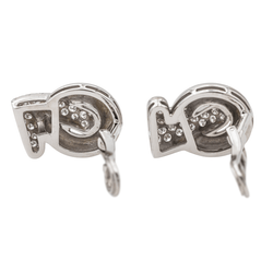 Boucles d'oreilles Clip en or blanc et diamants - Castafiore