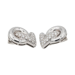 Boucles d'oreilles Clip en or blanc et diamants - Castafiore