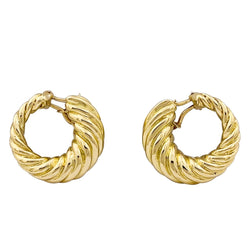 Boucles d'oreilles clip en or jaune - Castafiore