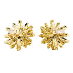 Boucles d'oreilles Clip en or jaune émeraude et diamant - Castafiore