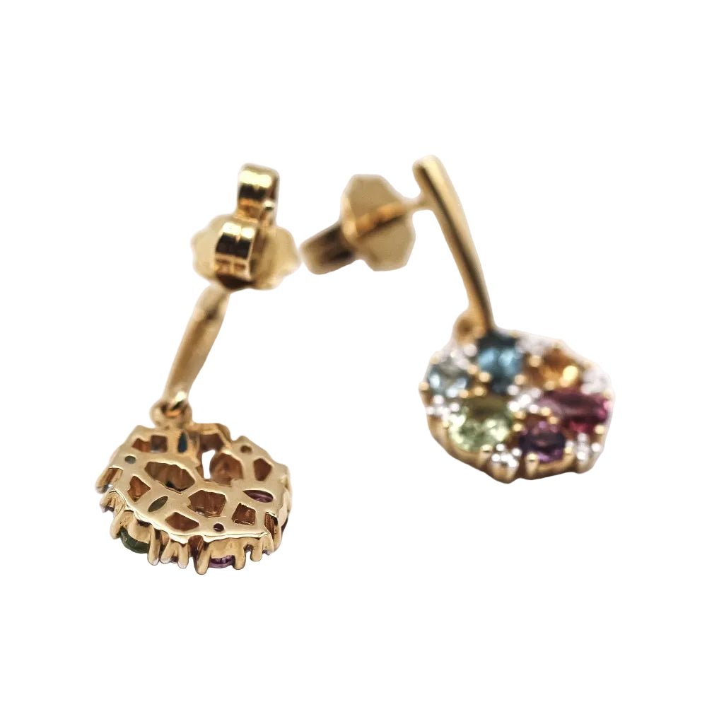Boucles d'oreilles Clip en or jaune et diamants - Castafiore