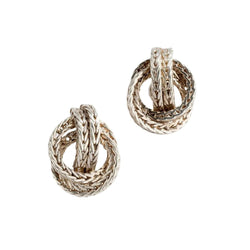 Boucles d'oreilles Clip HERMÈS "Vendôme" en argent - Castafiore