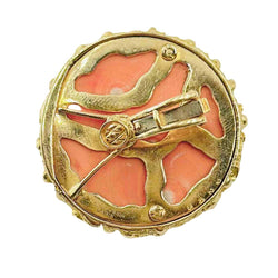 Boucles d'oreilles Clip MAUBOUSSIN en or jaune et corail - Castafiore