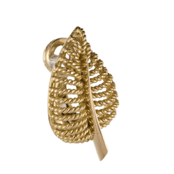 Boucles d'oreilles Clip MECAN ELDE "Feuilles" en or jaune - Castafiore