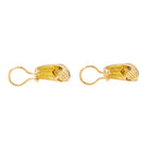 Boucles d'oreilles Clip Or Jaune Diamant en Nacre Noire - Castafiore