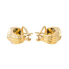 Boucles d'oreilles Clip Or Jaune Diamant en Nacre Noire - Castafiore