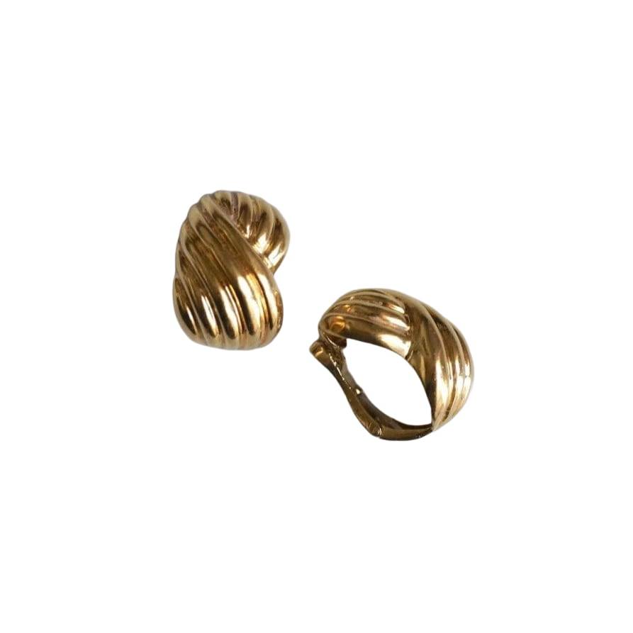 Boucles d'oreilles clip torsade or - Castafiore