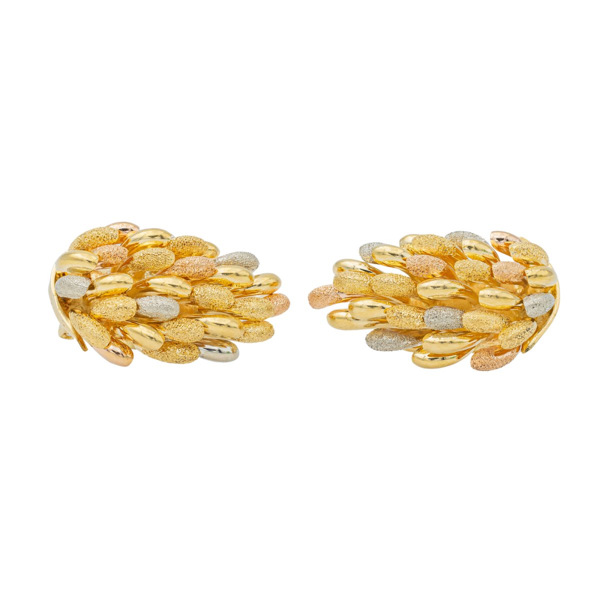 Boucles d'oreilles Clip trois ors - Castafiore