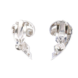 Boucles d'oreilles Clips "Ailes" en or blanc et diamants - Castafiore