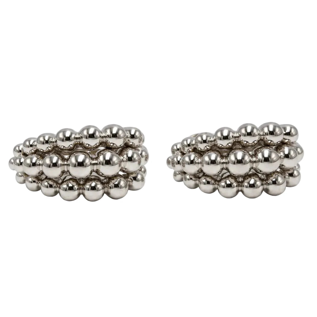 Boucles d'oreilles Clips BOUCHERON "Grains de raisin" en or blanc - Castafiore