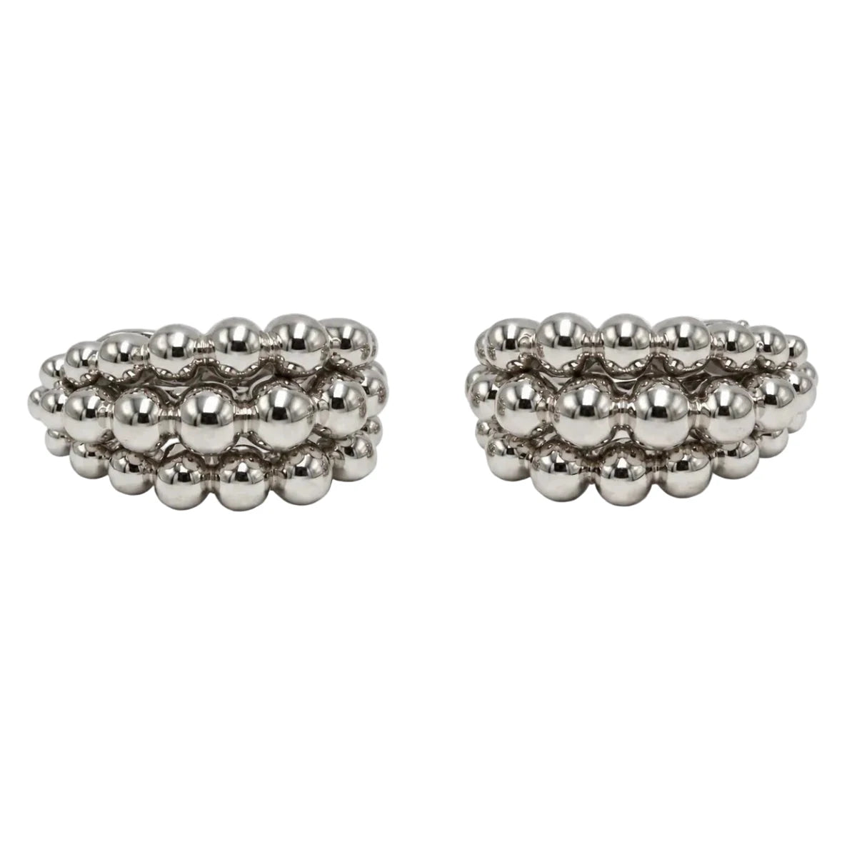 Boucles d'oreilles Clips BOUCHERON "Grains de raisin" en or blanc - Castafiore